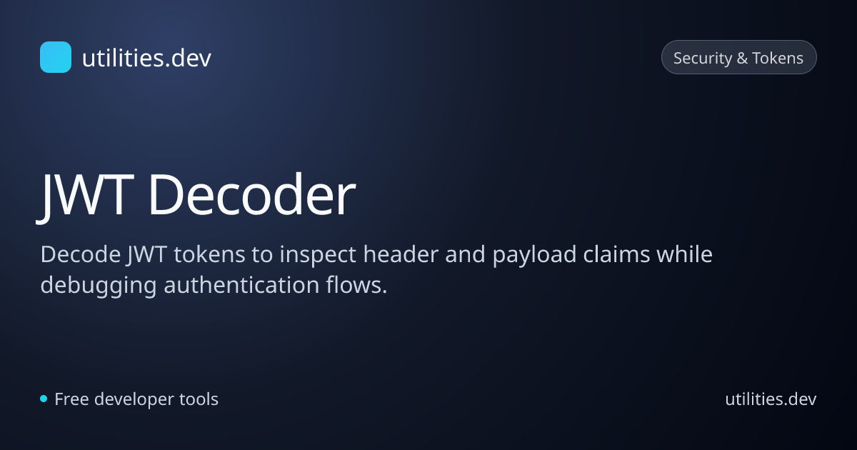 JWT Decoder and Inspector | utilities.dev